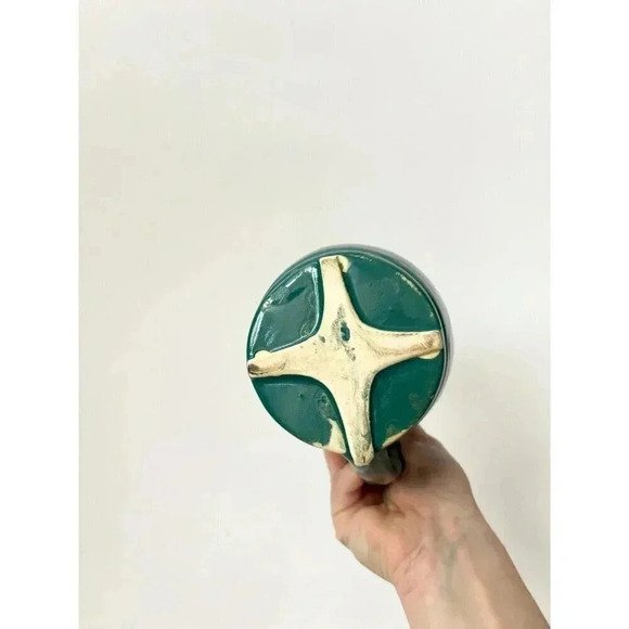 Vintage handmade Turquoise Drip Glaze MCM Pitcher - Picture 7 of 7